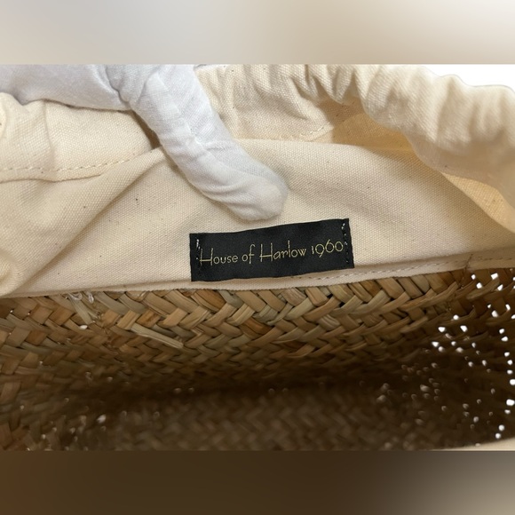 NWOT House of Harlow 1960 Woven Straw Tote Bag - Picture 9 of 13